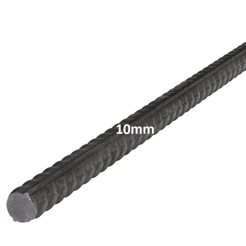 10mm steel rebar, durable metal reinforcement bar for construction projects.