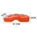 Durable orange plastic weight, dimensions 61.1cm x 23cm x 15cm, ideal for outdoor use.