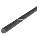 Steel reinforcement bar, 28mm diameter, durable, ribbed texture for enhanced bonding in construction.