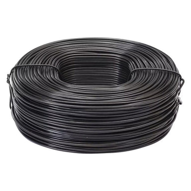 Black coated wire roll, durable material for versatile applications, ideal for fencing and crafting projects.