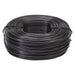 Black coated wire roll, durable material for versatile applications, ideal for fencing and crafting projects.