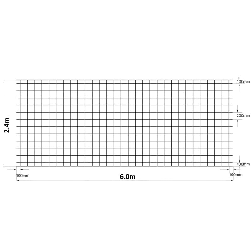 Graph paper layout, 6.0m x 2.4m, grid design for precise drawing and measurement.