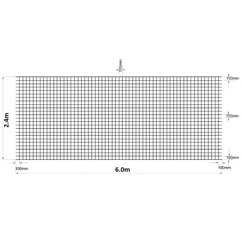 Graph paper, 6.0m x 2.4m, ideal for plotting and drawing, features a grid design for precision.
