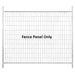 Metal wire fence panel, white color, sturdy construction, ideal for outdoor enclosures and temporary fencing.