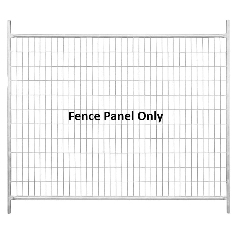Metal wire fence panel, white color, sturdy construction, ideal for outdoor enclosures and temporary fencing.