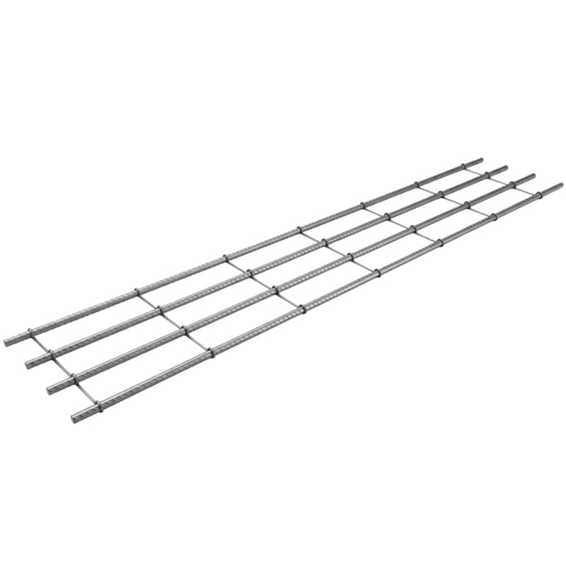 Heavy-duty metal shelving grid, silver finish, ideal for storage and organization.